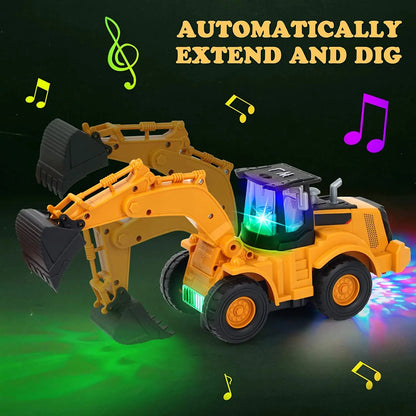 Dancing Musical Digger Toy with Lights & Movement