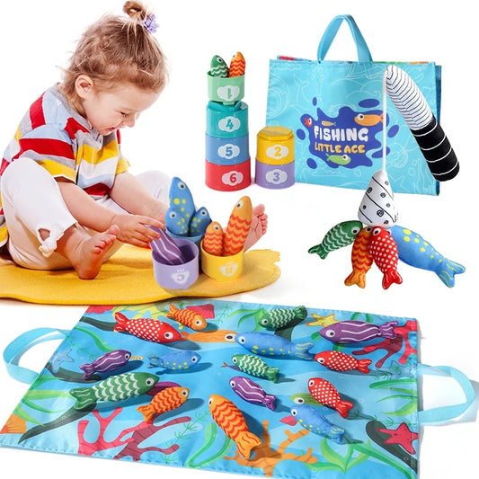 Montessori Plush Fishing Pond – Aussie Learning Toy for Toddlers