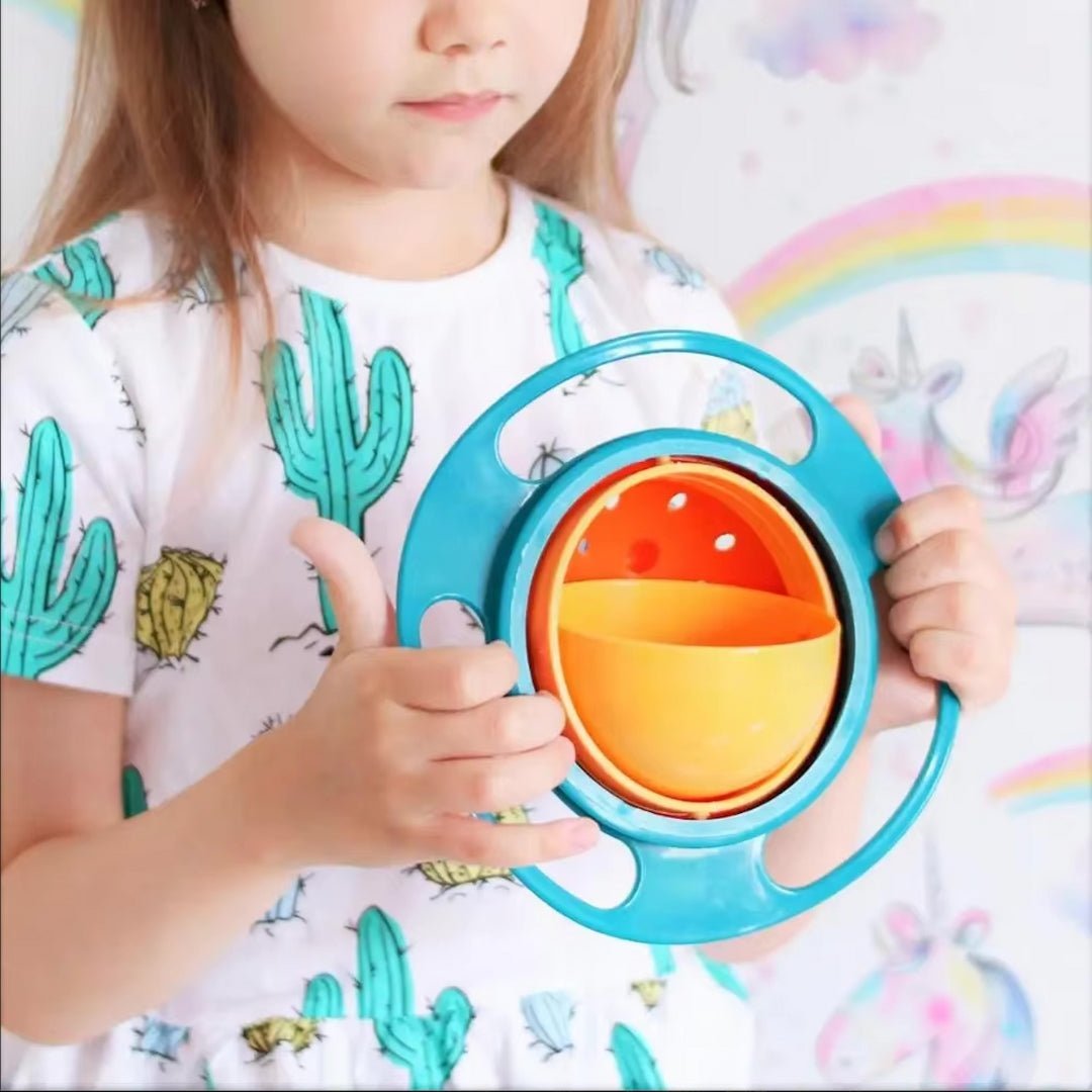 360° Spill-Proof Gyro Snack Bowl – Mess-Free Mealtimes for Little Explorers-10