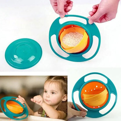 360° Spill-Proof Gyro Snack Bowl – Mess-Free Mealtimes for Little Explorers-2