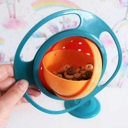 360° Spill-Proof Gyro Snack Bowl – Mess-Free Mealtimes for Little Explorers-4