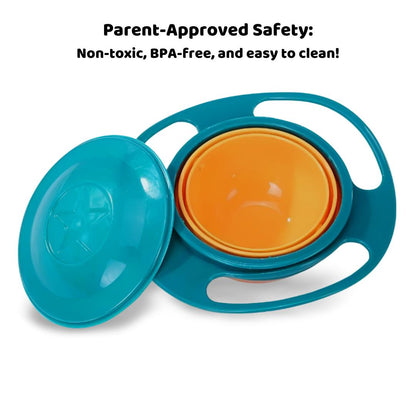 360° Spill-Proof Gyro Snack Bowl – Mess-Free Mealtimes for Little Explorers