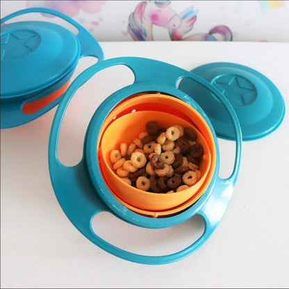 360° Spill-Proof Gyro Snack Bowl – Mess-Free Mealtimes for Little Explorers-7