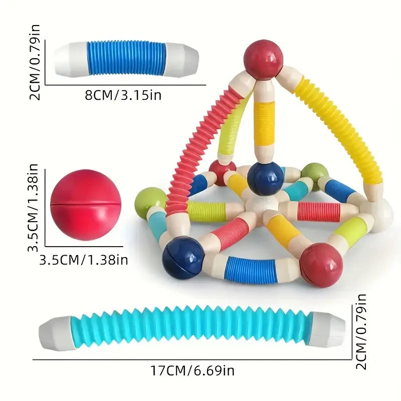 Montessori Magnetic Building Blocks – Flexible Learning Toy for Aussie Kids