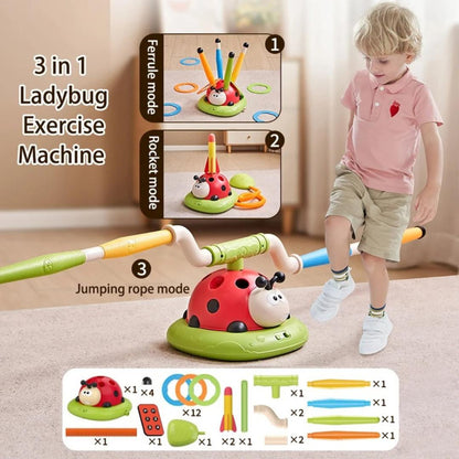 ActiveKids 3-in-1 Active Play Toy – Jump, Ring Toss & Rocket Launch