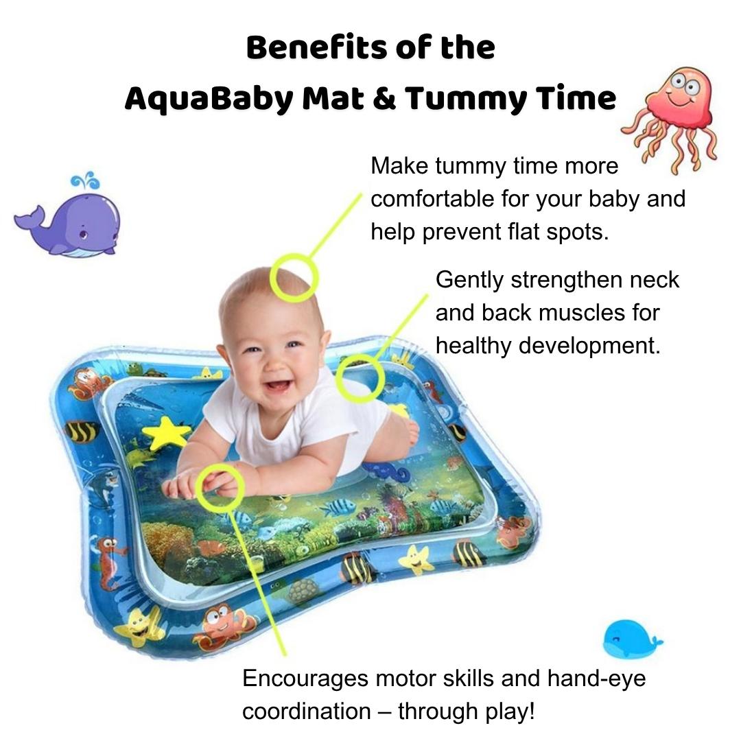 AquaBaby Tummy Time Water Mat – Fun & Learning for Babies