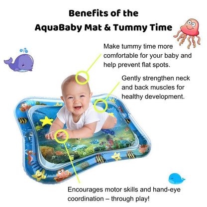 AquaBaby Tummy Time Water Mat – Fun & Learning for Babies