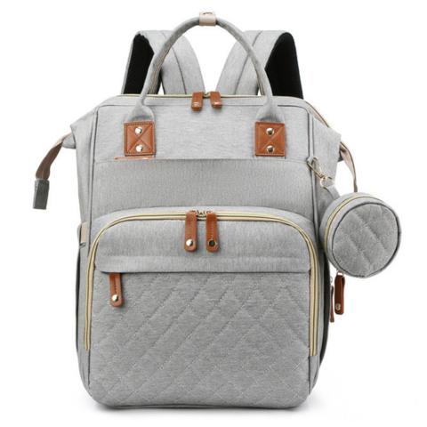 BabyBag 2in1 – Changing Backpack with Fold-Out Baby Bed - Soft Grey - KiddaraWorld UK