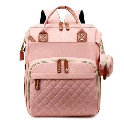 BabyBag 2in1 – Changing Backpack with Fold-Out Baby Bed - Blush Pink - KiddaraWorld UK