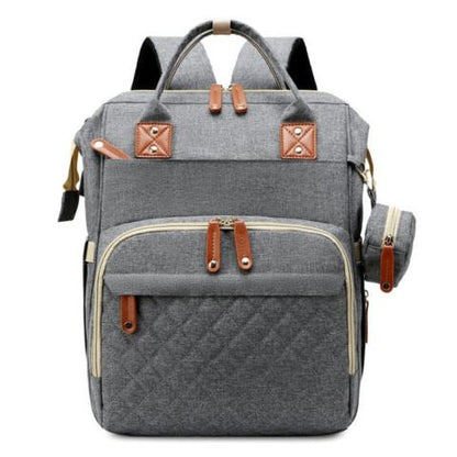 BabyBag 2in1 – Changing Backpack with Fold-Out Baby Bed - Charcoal Grey - KiddaraWorld UK