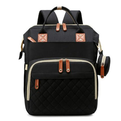 BabyBag 2in1 – Changing Backpack with Fold-Out Baby Bed - Classic Black - KiddaraWorld UK