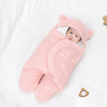 BabyBear_2-in-1_Swaddle_Sleeping_Bag-Blush Pink