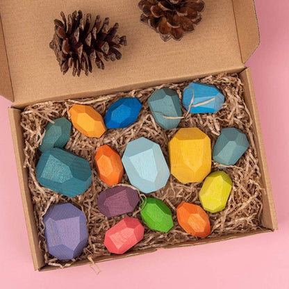 BalanceBlocks – Creative Wooden Stacking Game for Kids-16 Blocks – Master Set