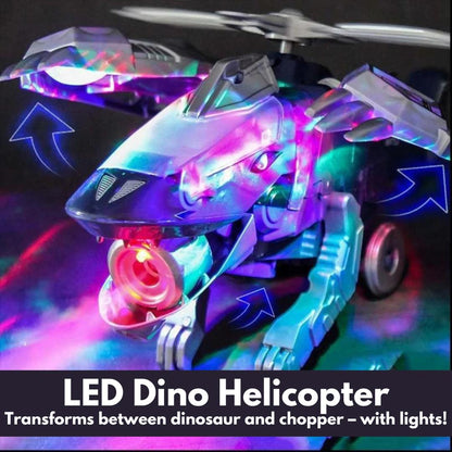 DinoCopter – 2-in-1 Transforming Dinosaur Helicopter Toy with LED