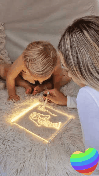 DreamBoard™ – Creative LED Night Light & Drawing Board for Kids-gif1
