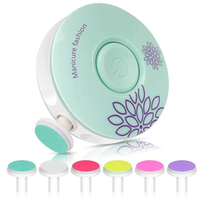 Gentle & Safe: The 6-in-1 Baby Nail File for Stress-Free Trimming-Green – 6 Filing Heads + Storage Bag