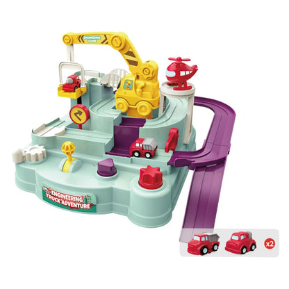 Kiddie Explorer Race Track-Train Ride Adventure with 2 Cars