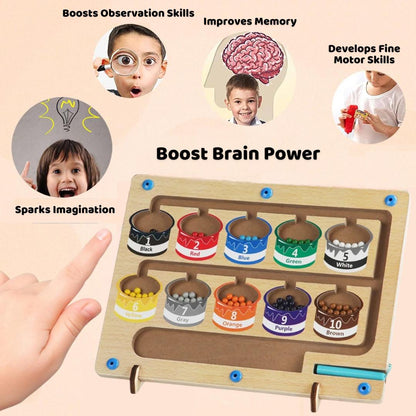 Learn & Play Magnetic Maze – Colour & Number Adventure