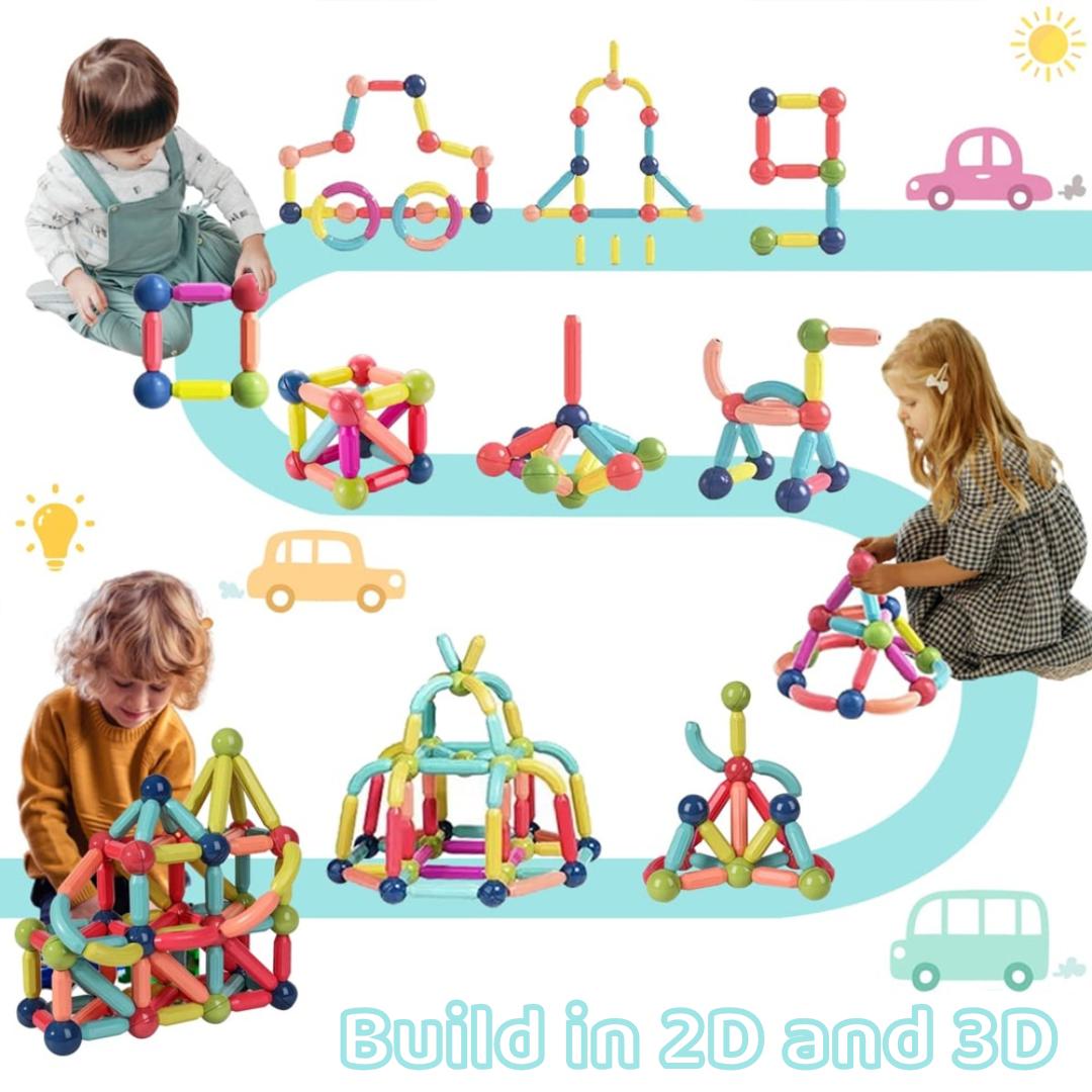 Magnetic Building Sticks – Creative Construction Toy for Kids
