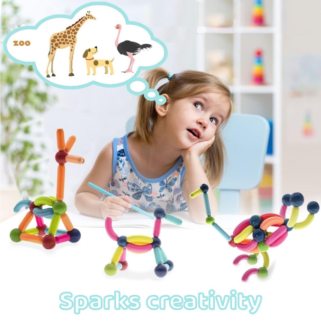 Magnetic Building Sticks – Creative Construction Toy for Kids