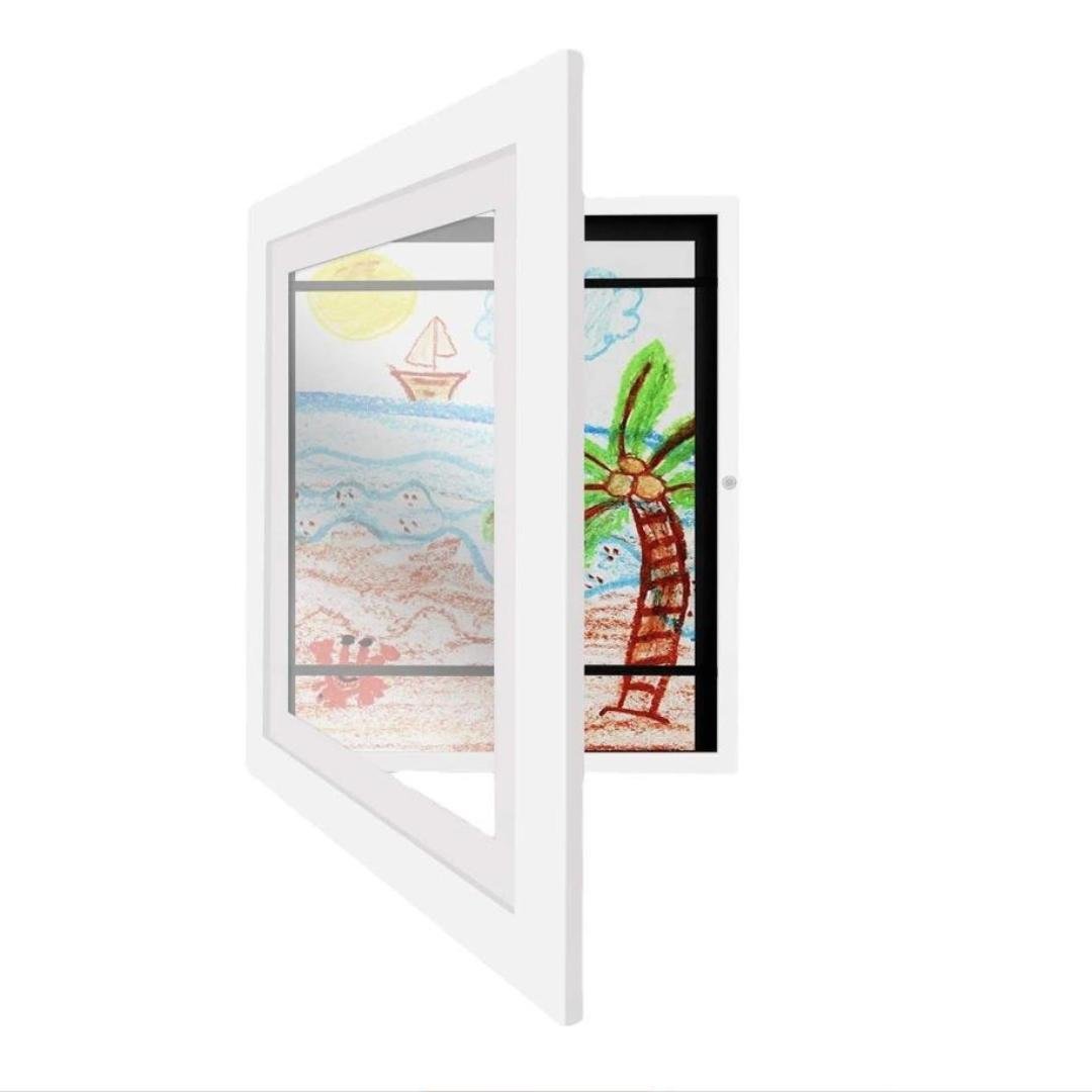 Magnetic Art Frame for Little Artists-Classic White