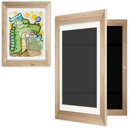 Magnetic Art Frame for Little Artists-Natural Wood