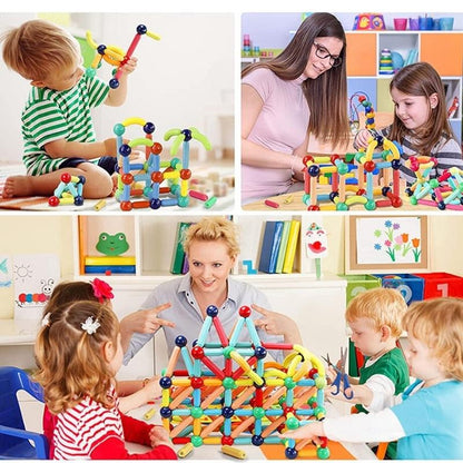 Magnetic Building Sticks – Creative Construction Toy for Kids-4
