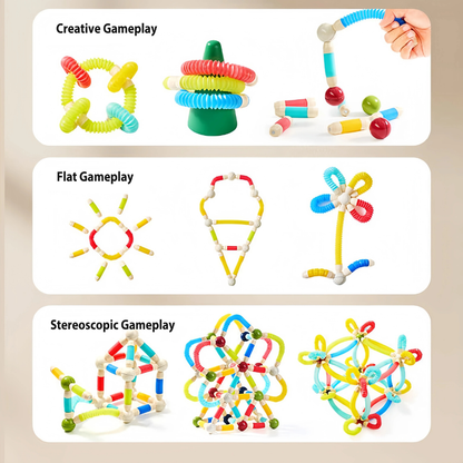 Montessori Magnetic Building Blocks – Flexible Learning Toy for Aussie Kids