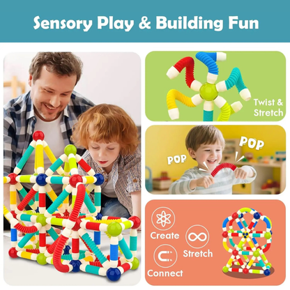Montessori Magnetic Building Blocks – Flexible Learning Toy for Aussie Kids