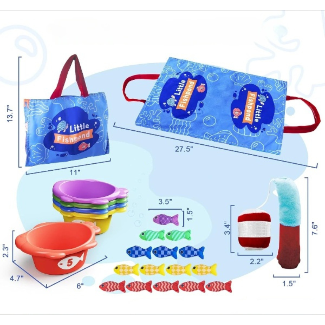 Montessori Plush Fishing Pond – Aussie Learning Toy for Toddlers