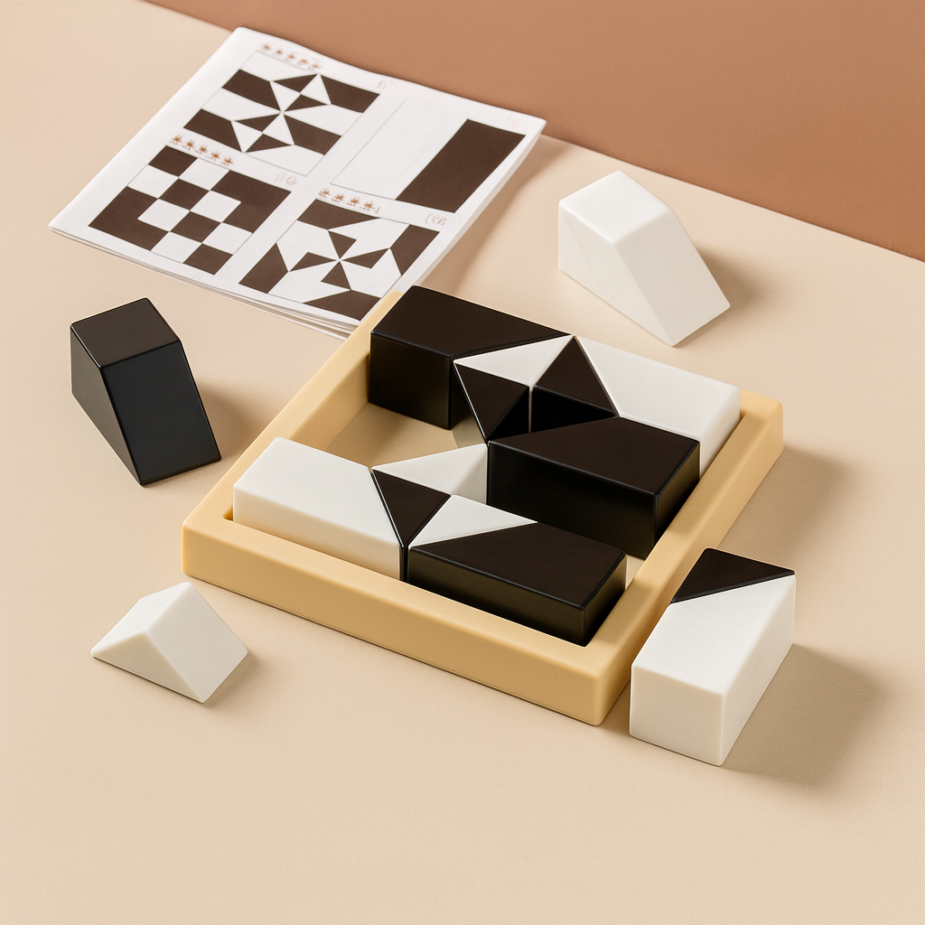 Pocket Logic Puzzle – Two-Tone Brain Game for Travel Fun AU