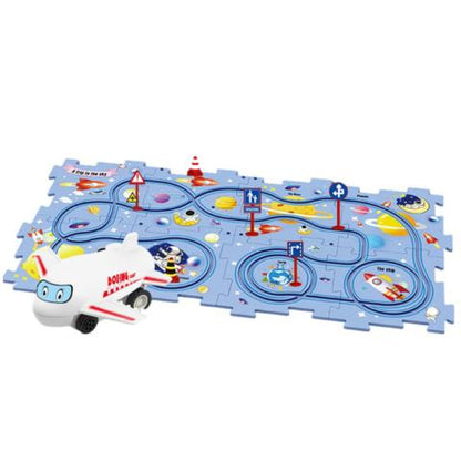PuzzleRacer – Creative Race Track Set for Kids-Space-15 Pieces
