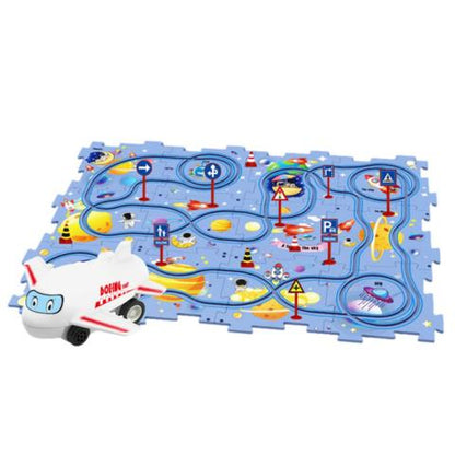 PuzzleRacer – Creative Race Track Set for Kids-Space-25 Pieces