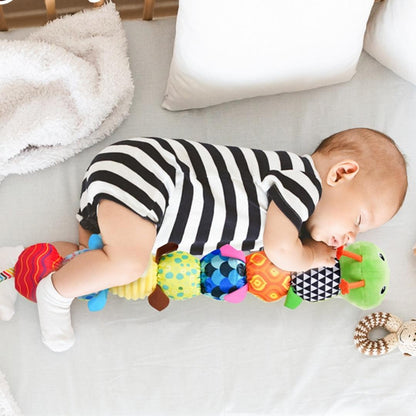 Sensory Plush Caterpillar – Musical & Rattle Baby Toy AU