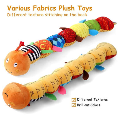 Sensory Plush Caterpillar – Musical & Rattle Baby Toy AU