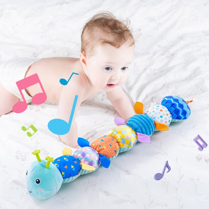 Sensory Plush Caterpillar – Musical & Rattle Baby Toy AU