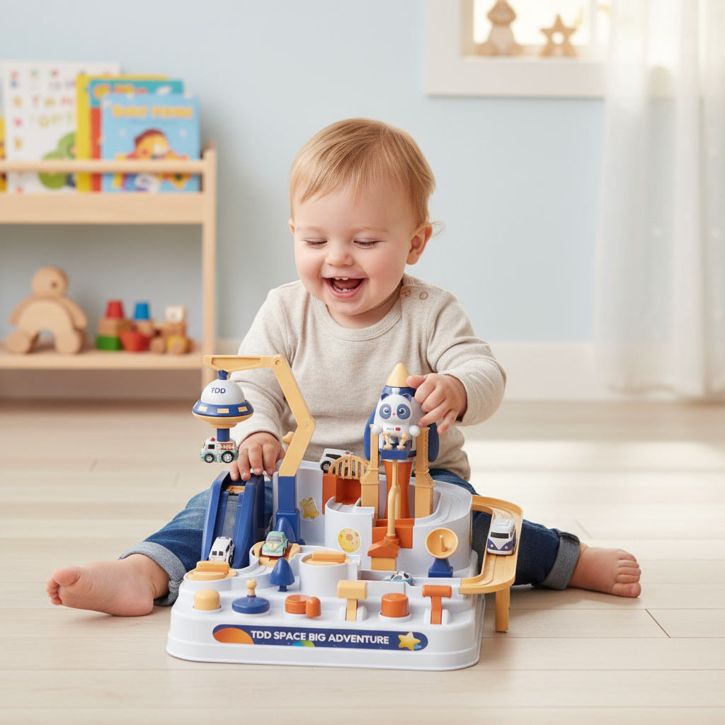 Montessori Race Track – Educational Car Playset for Aussie Kids